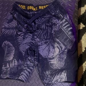 Under Armour Navy Patterned Men's Athletic Shorts